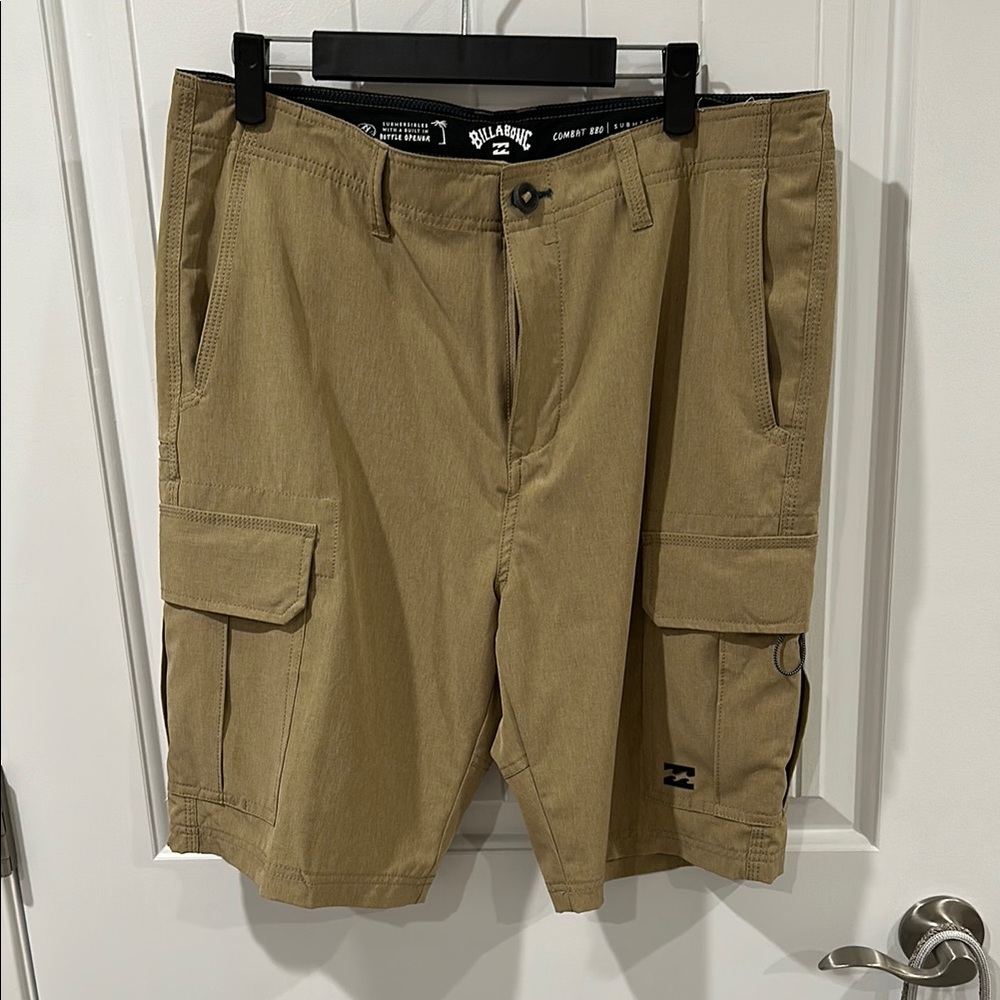 Billabong Tan Cargo Shorts Utility Style